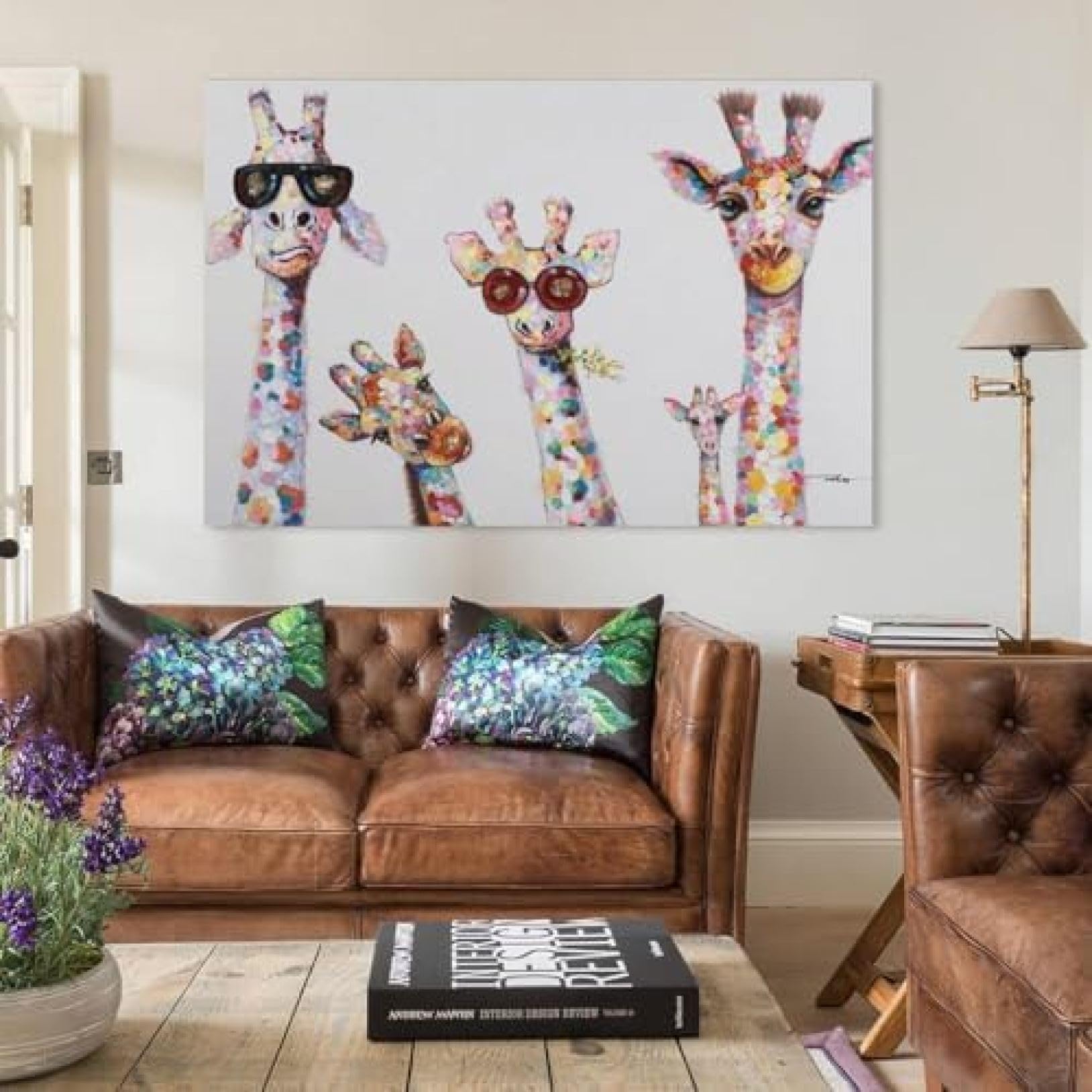 Amazon.co.jp: カラフルなキリンアート ポスター ウォールアート